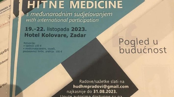 AKTIVNO SUDJELOVANJE NA 26. KONGRESU HITNE MEDICINE S MEĐUNARODNIM SUDJELOVANJEM &#039;&#039;POGLED NA BUDUĆNOST&#039;&#039;